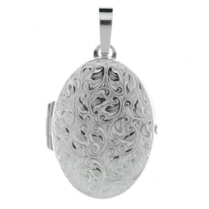 Ovales Medaillon aus Silber Annemarie