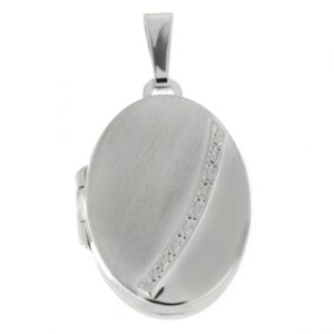 Ovales Medaillon Viola aus Silber